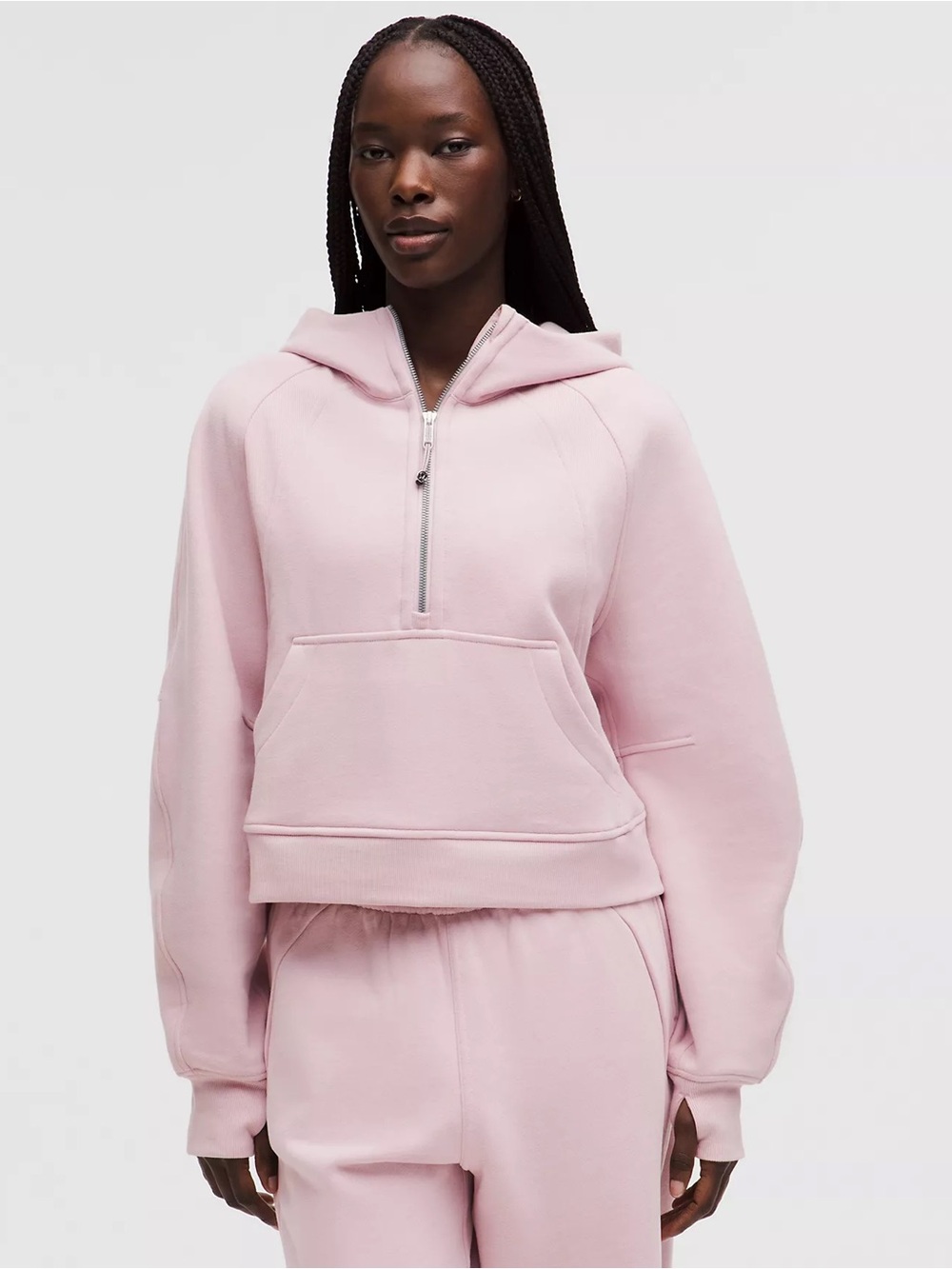 NWT Lululemon waist length oversized hooded scuba size xs/s porcelain pink - Picture 1 of 13